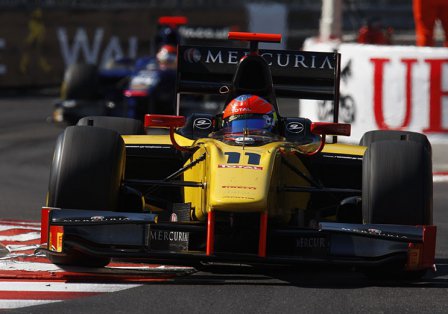 Роман Грожан в гонке на Гран При Монако серии GP2 2011