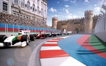 Визуализация гонки Формулы 1 в Баку