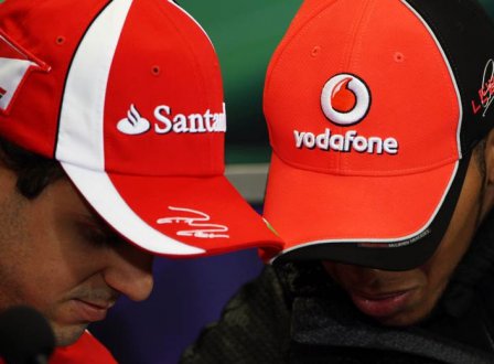 Льюис Хэмилтон и Фелипе Масса на Гран При Турции 2011
