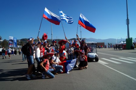 Болельщики на Гран При России в Сочи 2014